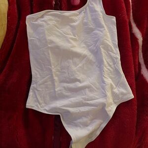 TNA White One-Shoulder Bodysuit
